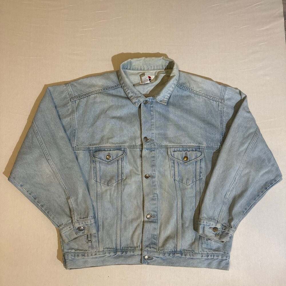 Vintage Pepsi Nothing Else Is A Pepsi Denim Jacket Adult Size XL Light Wash